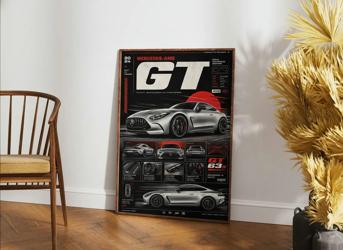 Mercedes-AMG GT poster in a room